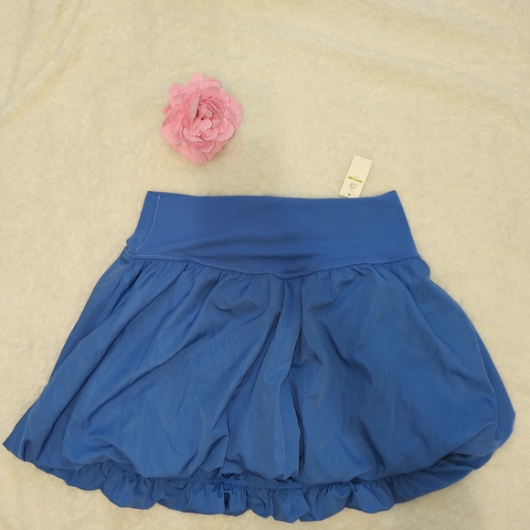 Aerie Vibrant Blue Mini Skirt Bubble Skort Shorts Underneath Cute Gym Tennis NWT - Picture 1 of 3